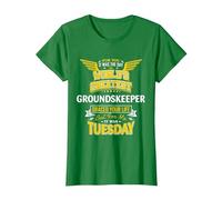 Groundskeeper Idea Funny Worlds Greatest - Groundskeeper T-Shirt, Women, Kelly Green, Small