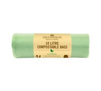 Groundsman 10L Compostable Plastic Bag (Pack Of 24) Green (One Size)