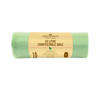 Groundsman 30L Compostable Plastic Bag (Pack Of 10) Green (One Size)