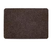 Groundsman Basic Ribbed Indoor Door Mat Dark Brown (50Cm X 80Cm)