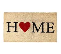 GROUNDSMAN COIR DOORMAT HOME RED HEART 40CM X 70CM GMDM90