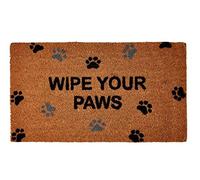 GROUNDSMAN COIR DOORMAT WIPE YOUR PAWS 40CM X 70CM