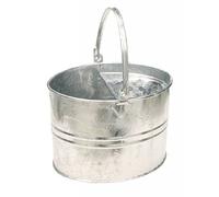 Jantex Galvanised Mop Bucket, Silver, Capacity: 13 Litre, Steel, Fixed Mop Sieve, Janitors Mop Bucket, CD808