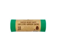 Groundsman Heavy Duty Plastic Refuse Sacks (Pack Of 10) Green (One Size)