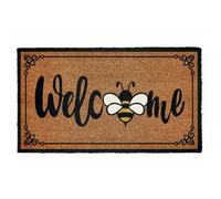 Groundsman Welcome Bee Door Mat Brown/black (40Cm X 70Cm)