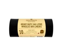 Groundsman Wheelie Bin Liners (Pack Of 10) Black (One Size)