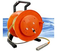 Groundwater Level Gauge - Fixed Stainless Probe with Steel Measuring Tape, Water Depth Meter with Buzzer and Voltmeter Signal for Well Monitoring, 20m