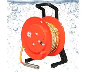 Groundwater Levels Measuring, Professional Deep Well Water Level Meter - Measures Depths from 10m to 300m | Groundwater Level Measurement Tool with Fixed Probe & Durable Steel Tape 20m