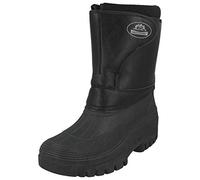 Groundwork Mens Ladies Unisex Black Horse Riding Yard Water Resistant Stable Walking Rain Snow Winter Ski Wellies Wellington Warm Farm Mucker Boots UK 4-12 (UK 12, Black)