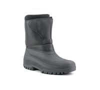 Groundwork Originals Groundwork Mens Mid Calf Water Resistant Snow Rain Thermal Fur Fleece Lined Winter Mud Mucker Farm Yard Boots (9 UK, Black PU, numeric_9)