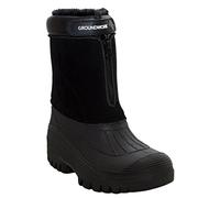 Groundwork Originals Mens Mid Calf Water Resistant Snow Rain Thermal Fur Fleece Lined Winter Mud Mucker Farm Yard Boots (8 UK, Black Suede, numeric_8)