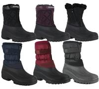 GroundWork Womens Muckers Mukker Stable Winter WaterProof Lined Snow Boots - Navy - UK 5