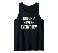 Group 7 Over Everybody Viral Meme Phrase Distressed Tank Top