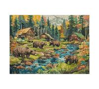 Group Adorablelittle Bears 500 Pieces Jigsaw Puzzles For Men Educational Decompression Adults Anxiety Memory Care Mothers Valentines Premium Cardboard 500 PCS