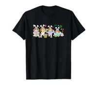 Group Bunny Beagles Easter Reading Book Hunting Eggs Owner T-Shirt