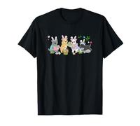 Group Bunny Pit Bulls Easter Reading Book Hunting Eggs Owner T-Shirt