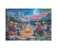 Group Campfire Forest Adventure Wild Nature 300 Piece Jigsaw Puzzle for Adults Jigsaw Cozy Night In Activity Colourful Challenge Great Gift for Puzzle Lovers Stress Reliever 300 PCS