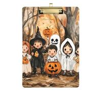 Group Children All Saints Happy Halloween Costume Fun Binder Storage Box Transparent for Students Girls Children Teacher Storage Box Size 9x12