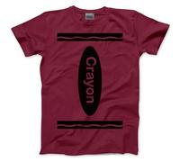 Group Costume Outfit - Crayon Tshirt Matching Tees Halloween Top C Fancy Dress Party Team Tops Colourful Beginning with C T-Shirt - 12-13 Years Maroon