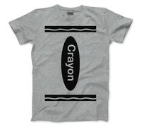 Group Costume Outfit - Crayon Tshirt Matching Tees Halloween Top C Fancy Dress Party Team Tops Colours T-Shirt - 5-6 Years Grey