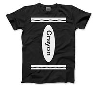 Group Costume Outfit - Crayon Tshirt Matching Tees Halloween Top C Fancy Dress Party Team Tops Colours T-Shirt - 9-11 Years Black