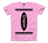 Group Costume Outfit - Crayon Tshirt Matching Tees Halloween Top C Fancy Dress Party Team Tops Colours T-Shirt - 9-11 Years Pink