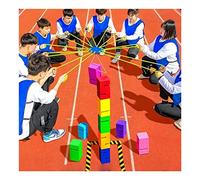 group game props, Field Day Games Kits, Block Stacking Teamwork , Team Building Outdoor Activities Lawn(Green,5pcs)
