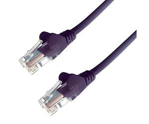 Group Gear 28-0030P 3 m RJ45 UTP CAT 5e 24AWG Stranded Flush Moulded Snagless Network Cable - Purple