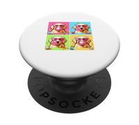 Group Golden Retrievers Bow Tie Bubble Easter Colorful Eggs PopSockets Adhesive PopGrip