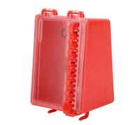 Group Lockout Tagout Box, 6 Hooks Inside and 2 Hooks Outside Lock Box, 8 Security Ring Latches, Wear Resistant Impact Resistant ABS Material Lock Box, Suitable for Factories and