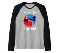 Group Martial Arts and Matching Jiu Jitsu Squad Raglan Baseball Tee
