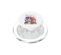 Group Munchkin Cats Floral 4th Of July US Flag Fireworks PopSockets PopGrip for MagSafe