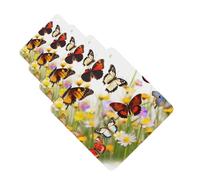 Group of Butterflies Car Air Fresheners Cards Set of 4 Pieces Hanging Scented Cards for Wardrobe Bathroom Car Aromatherapy Tablets Rearview Mirror Pendant Car Fresheners Long Lasting