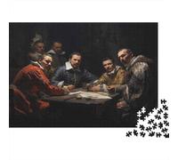 Group of Men in Historical Attire 1000 Piece Jigsaw, Holiday Puzzle Gift, 70x50cm/1000pcs