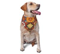 Group of Moroccan Geometric Dog Bandana Pet Scarf Accessories for Small Medium Dogs Cats Photo Prop, Triangle Pet Bandanas Adjustable Puppy Bib Washable Dog Kerchief Puppy Neckerchief