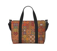 Group of Moroccan Geometric Large Weekender Bag for Travel, Water-Resistant Duffle Bag, Print Adjustable Shoulder Strap,3-5 Day Overnight Bag for Men Women