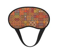 Group of Moroccan Geometric Print Blackout Sleep Mask - Side Sleeper Eye Cover, Soft Comfort, Perfect for Travel, Meditation