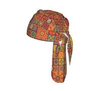 Group of Moroccan Geometric Print Cycling Bandana Quick Dry Skull Cap Breathable Tie Back Riding Headwear Running Gear 55-60 cm