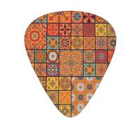 Group of Moroccan Geometric Print Guitar Pick,12 Pack,Includes Thin,Medium,Heavy Gauges,Suitable for guitar,ukulele