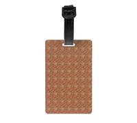 Group of Moroccan Geometric Print Luggage Tags for Suitcases Identification Labels Waterproof Travel Cruise Daily Use