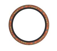 Group of Moroccan Geometric Print Steering Wheel Cover Elastic Protector