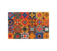 Group of Moroccan Geometric Printed Heat Resistant Placemats Set of 4 Pcs, Kitchen Non-Slip Double-Layer Dining Table Place Mat 45x30 CM