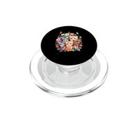 Group Of Small Kittens In Spring Floral Garden Butterfly PopSockets PopGrip for MagSafe