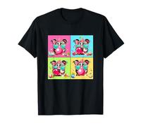 Group Pit Bulls Bow Tie Sunglasses Bubble Easter Eggs T-Shirt
