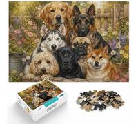 Group Portrait of Various Dog Breeds 1000 Piece Jigsaw, 1000pcs (40x28cm)