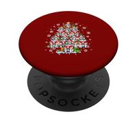 Group Santa Canadian Eskimo Dogs As Christmas Tree Owner Kid PopSockets Adhesive PopGrip