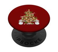 Group Santa Reindeer Elf Abyssinians Xmas Tree Snowman PopSockets Adhesive PopGrip