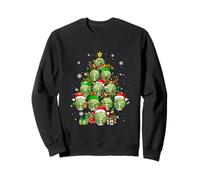 Group Santa Reindeer Elf Brussel Sprouts Xmas Tree Vegan Sweatshirt