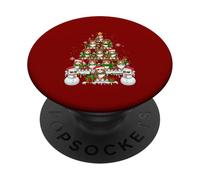 Group Santa Reindeer Elf Munchkin Cats Xmas Tree Snowman PopSockets Adhesive PopGrip