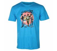 Group Shot Cotton T-Shirt Gorillaz Blue M